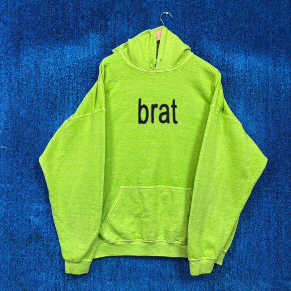Charli XCX Brat Hyperpop Album Graphic Hoodie Size S/M - Picture 1 of 5